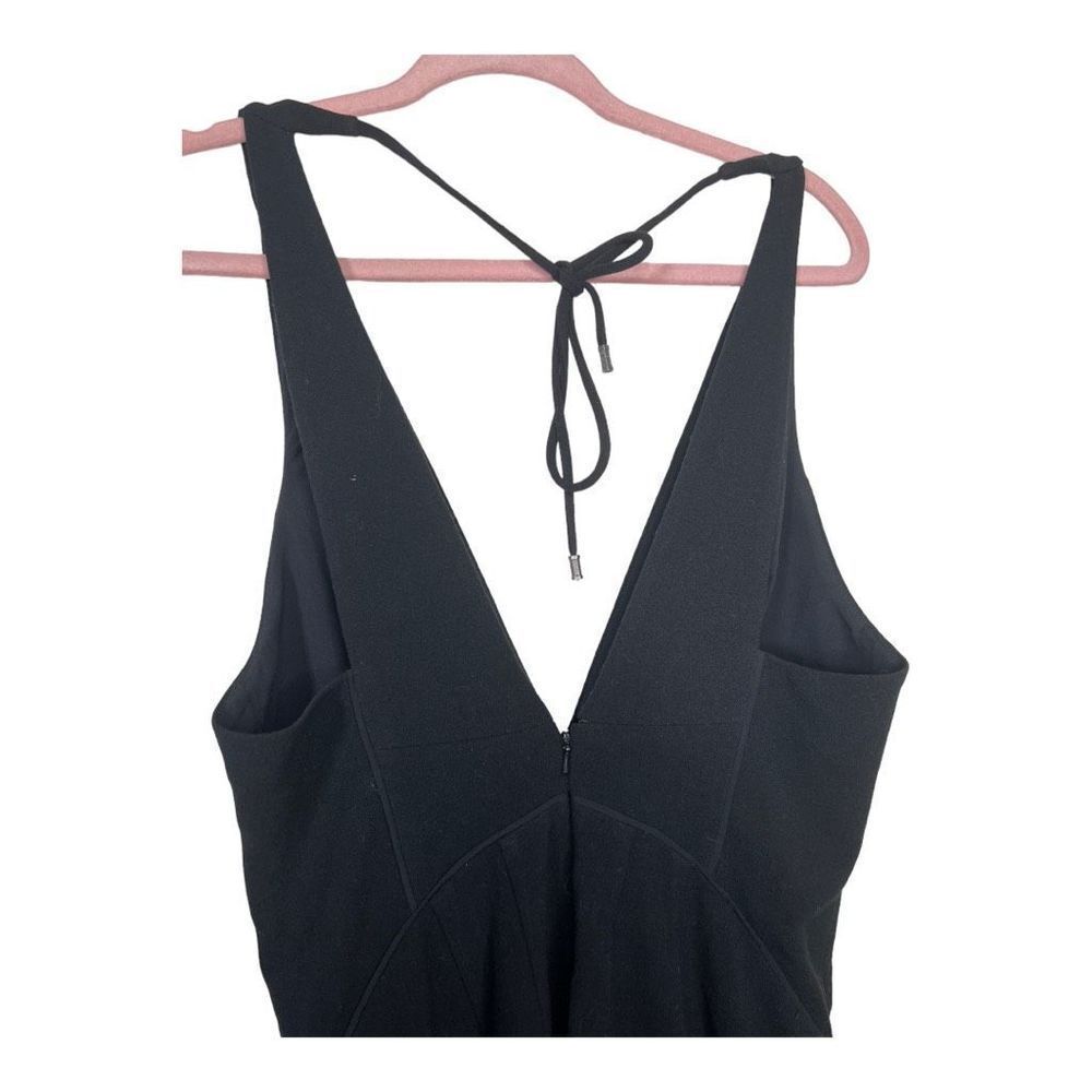Free People Women's Plunging Neckline Troublemaker Romper Black Size 4 NWOT - Picture 4 of 8